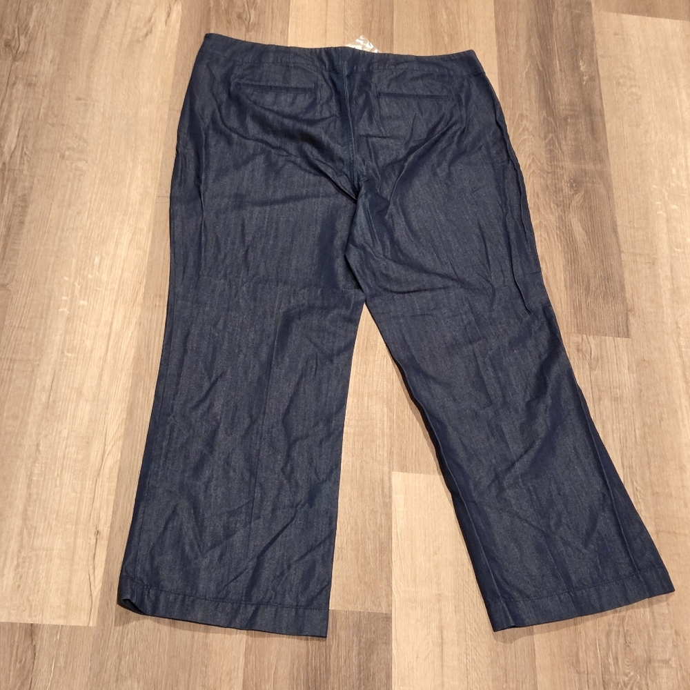 Talbots 16P Blue Sailor Crop Wide Leg - Picture 3 of 5